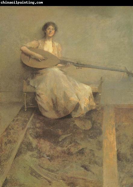 Thomas Wilmer Dewing Girl with Lute