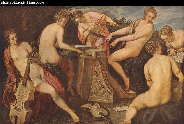 Tintoretto Women Playing Music