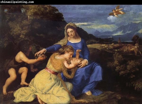 Titian The Virgin and Child with Saint John the Baptist and Saint Catherine