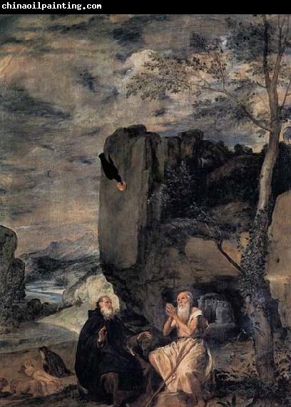 VELAZQUEZ, Diego Rodriguez de Silva y St Anthony Abbot and St Paul the Hermit