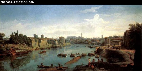 WITTEL, Caspar Andriaans van Rome, the Tiber near the Porto di Ripa Grande