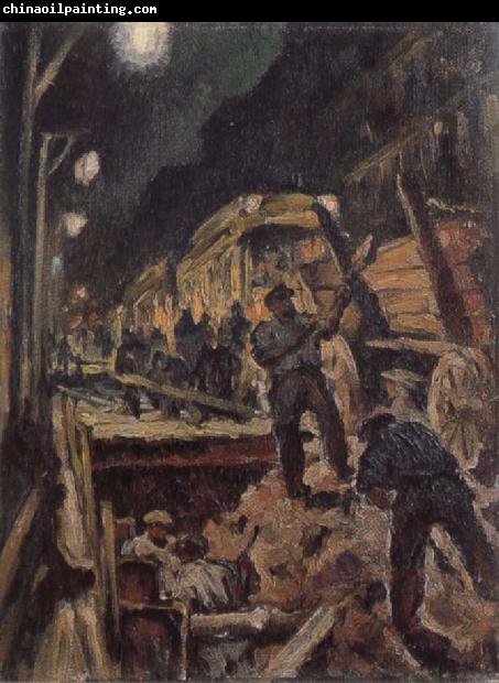 Waldemar Rosler U-train-building in night