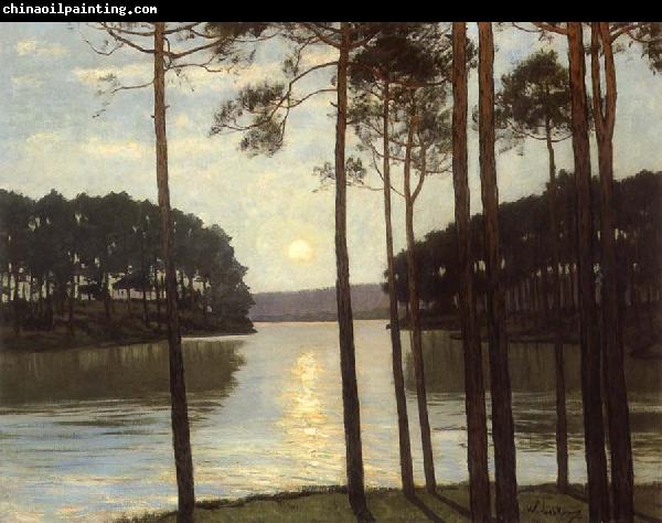 Walter Leistikow Evening mood at the battle lake