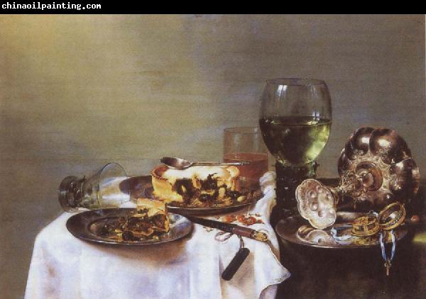 Willem Claesz Heda Breakfast Talbe with Blackberry Pie