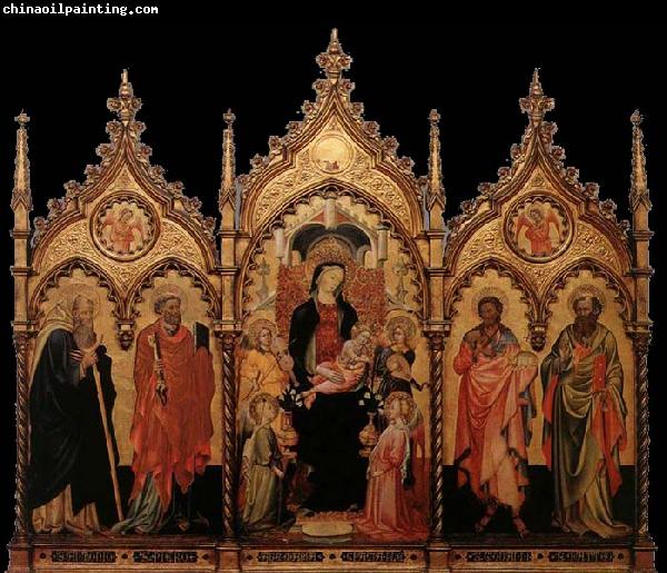 unknow artist Madonna and Child Enthroned with Saints