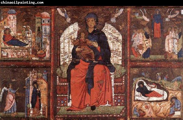 unknow artist Virgin and Child Enthroned with Scenes from the Life of the Virgin