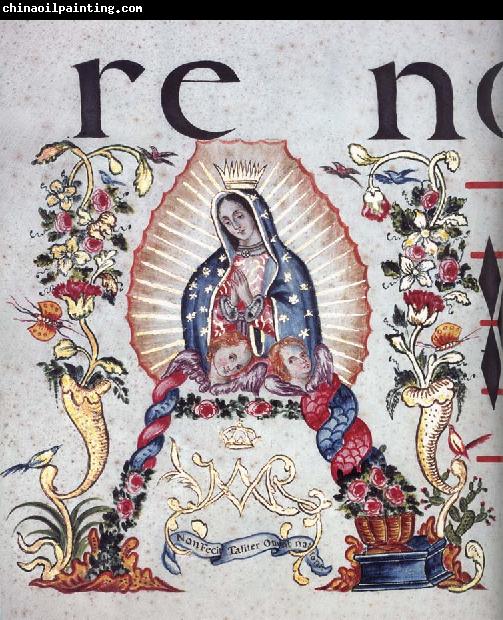 unknow artist Devotion to the virgin of Guadalupe