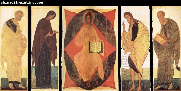 unknow artist Andrei Rublev and Assistants,Deisis,Christ in Majesty Among the Cherubins