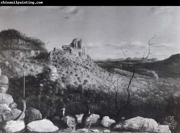 unknow artist Landscape with kangaroos in foreground