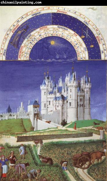 unknow artist Brothers Van Limburg September, page from the Tres riched heures du duc the Berry