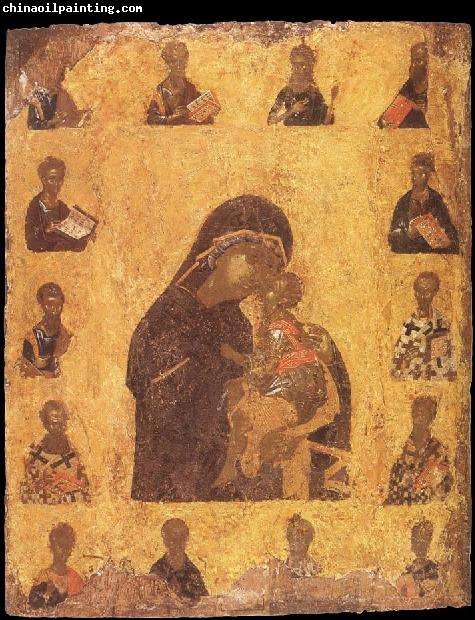 unknow artist Our Lady of Tenderness with Child and Saints in the Frame