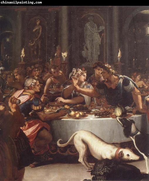 ALLORI Alessandro The banquet of the Kleopatra