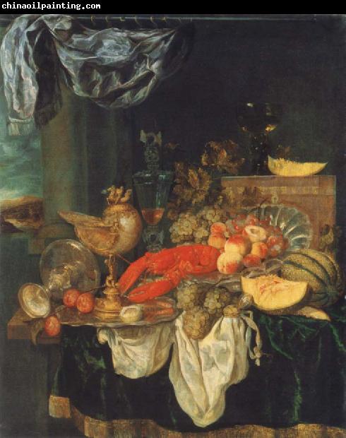 Abraham Hendrickz van Beyeren Coarse style life with lobster