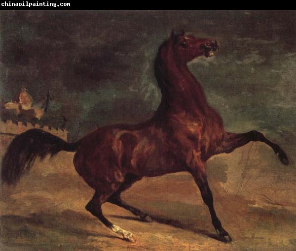 Alfred Dehodencq Horse in a landscape