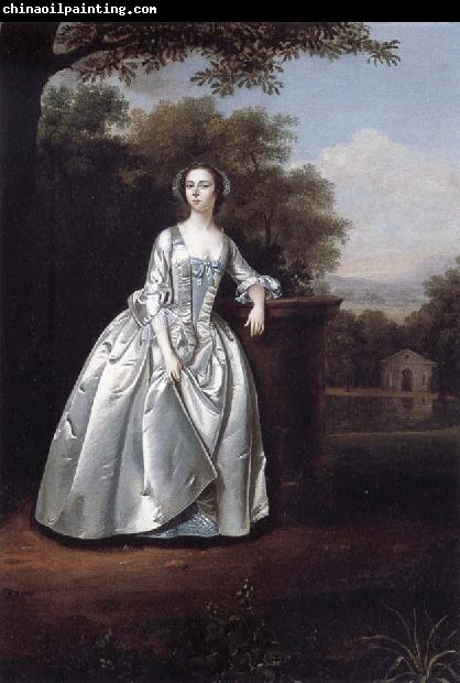 Arthur Devis Mrs Edward Travers in a landscape garden