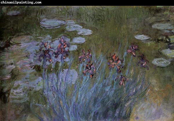 Claude Monet Irises and Water Lillies