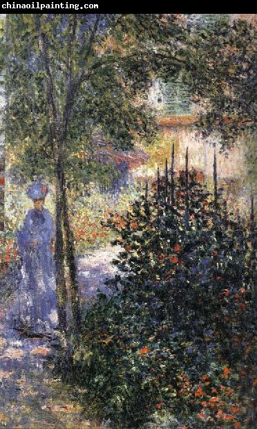 Claude Monet Blue Shadows Camille in the Garden at Argenteuil