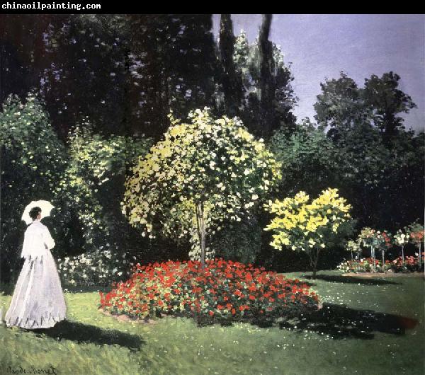 Claude Monet Jeanne-Marguerite Lecadre in the Garden