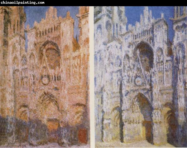 Claude Monet The West Doorway and the Cathedral of Rouen