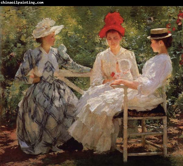 Edmund Charles Tarbell In a Garden