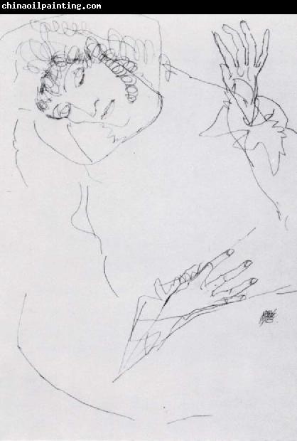 Egon Schiele Study for the Holy family