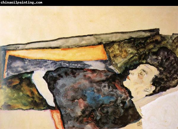 Egon Schiele The Artist-s Mother Sleeping