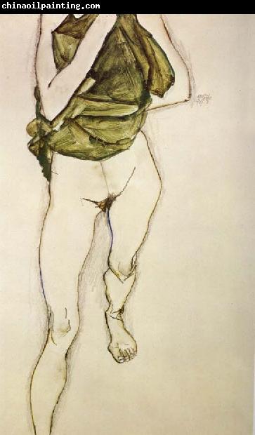 Egon Schiele Woman in Green Blouse