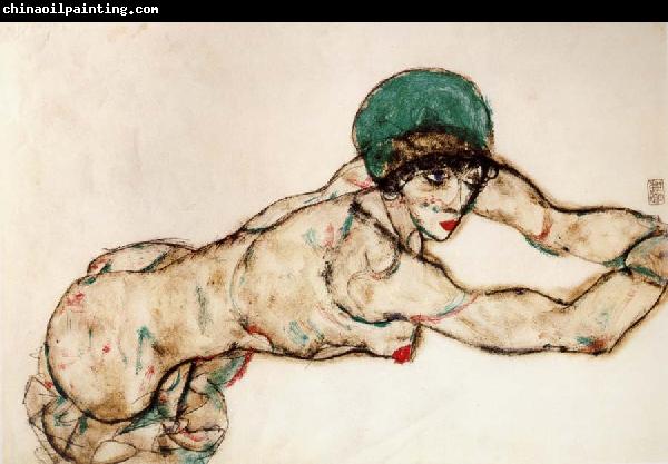 Egon Schiele Female Nude to the Right