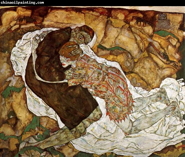 Egon Schiele Death and Girl