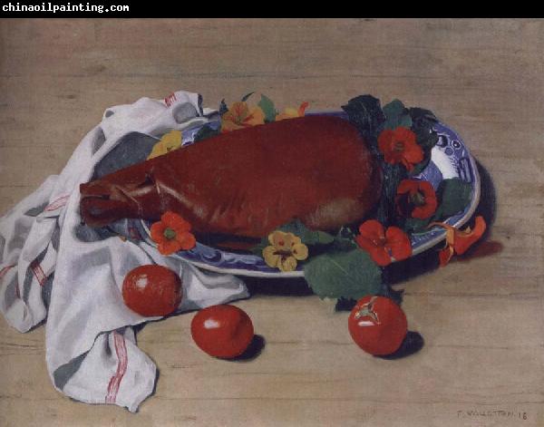 Felix Vallotton Still life with Ham and Tomatoes