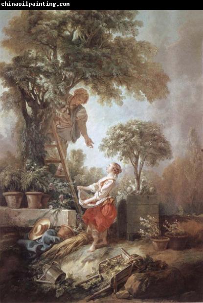 Francois Boucher Landscape with Kirschpfluckerin