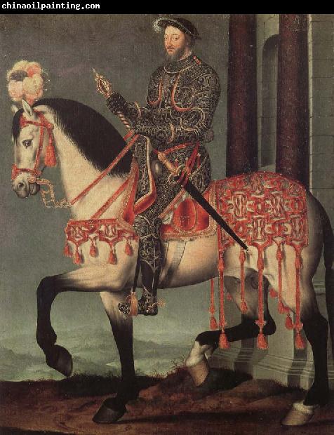 Francois Clouet Franz i from France to horse