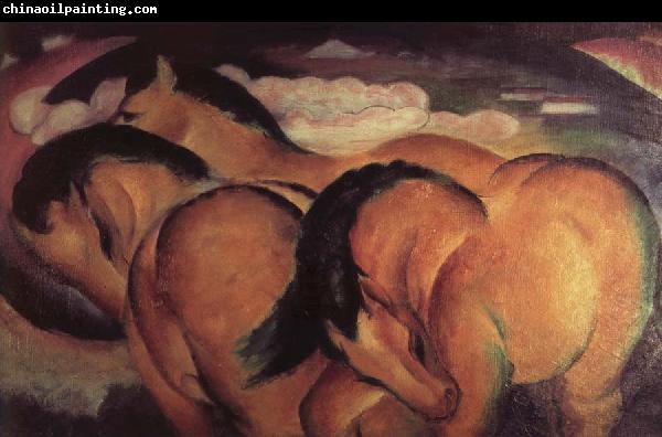 Franz Marc The small yellow horses