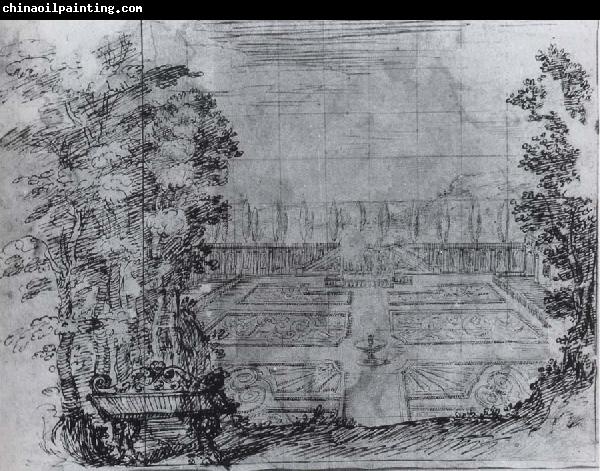 Inigo Jones Garden scene in the Shepherds- Paradise