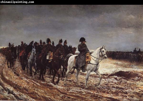 Jean-Louis-Ernest Meissonier Napoleon on the expedition of 1814