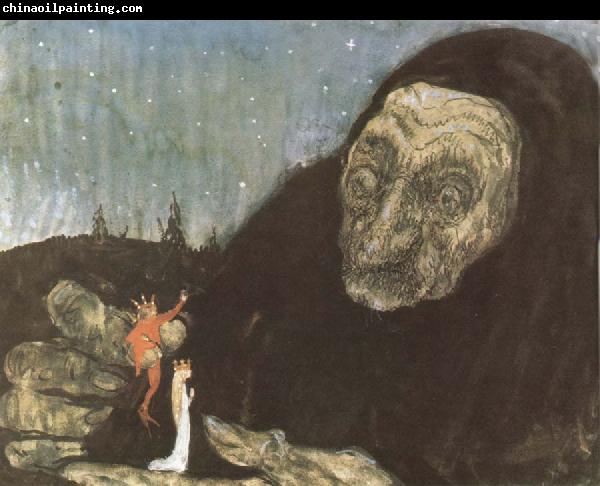 John Bauer Trollgumma and kungabarn