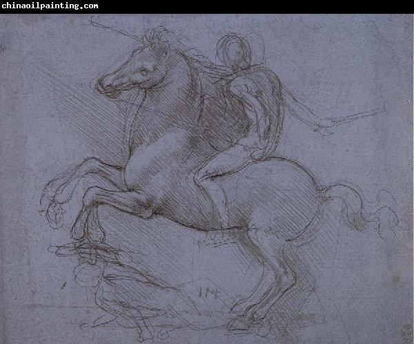 LEONARDO da Vinci Study fur the Sforza monument