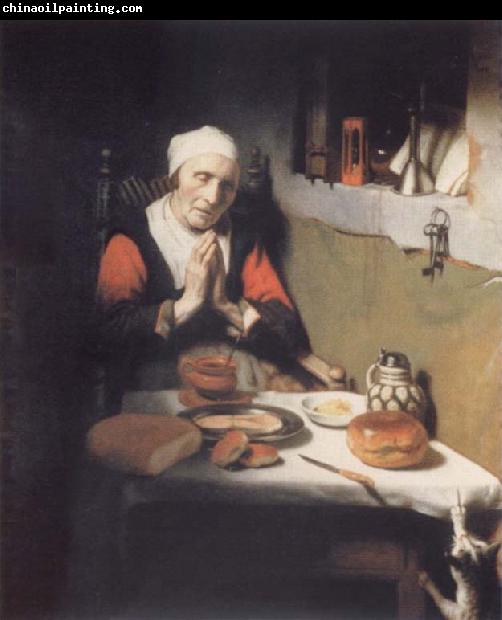 MAES, Nicolaes Old praying woman