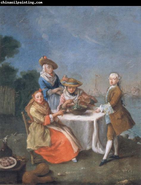 Pietro Longhi In the Gemusegarten at the Flussmundung