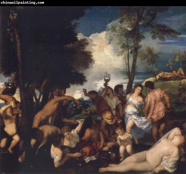 TIZIANO Vecellio Bacchanal or the Andrier