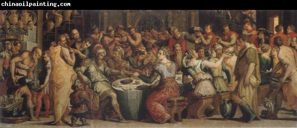 VASARI, Giorgio The festival meal in Ester