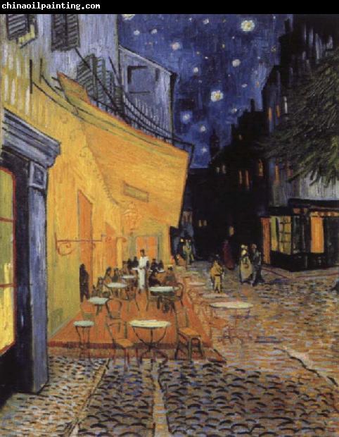 Vincent Van Gogh cafe terrace at the Place you forum in Arles in night