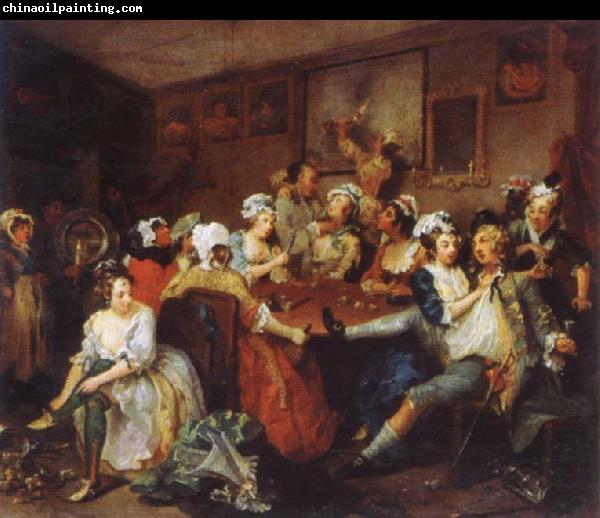 William Hogarth The Rake-s Progress the orgy