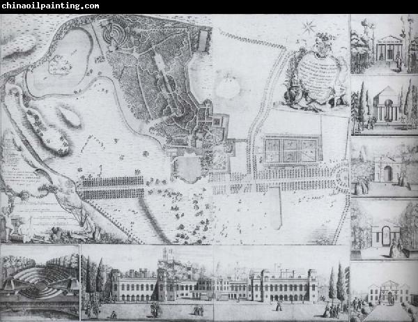 unknow artist Plan and views of Claremont