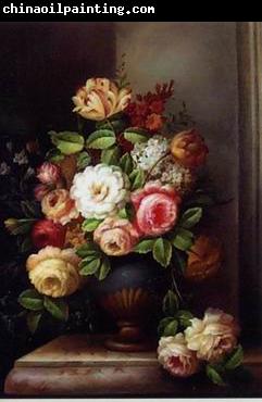 unknow artist Floral, beautiful classical still life of flowers.079