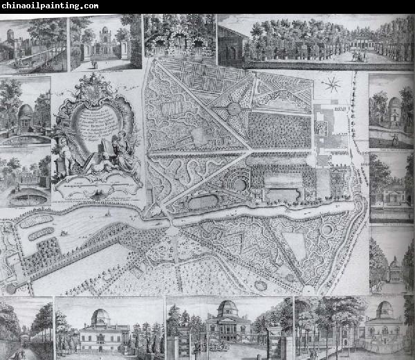 unknow artist Plan and views of Chiswick House