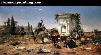 unknow artist Arab or Arabic people and life. Orientalism oil paintings  362