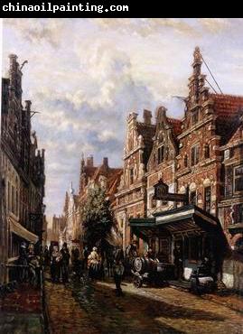 unknow artist European city landscape, street landsacpe, construction, frontstore, building and architecture. 165