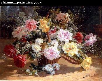 unknow artist Floral, beautiful classical still life of flowers.070