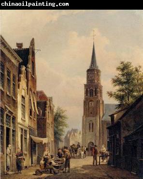 unknow artist European city landscape, street landsacpe, construction, frontstore, building and architecture. 303